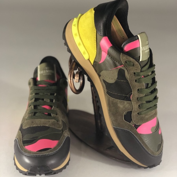 valentino rockrunner pink khaki camo